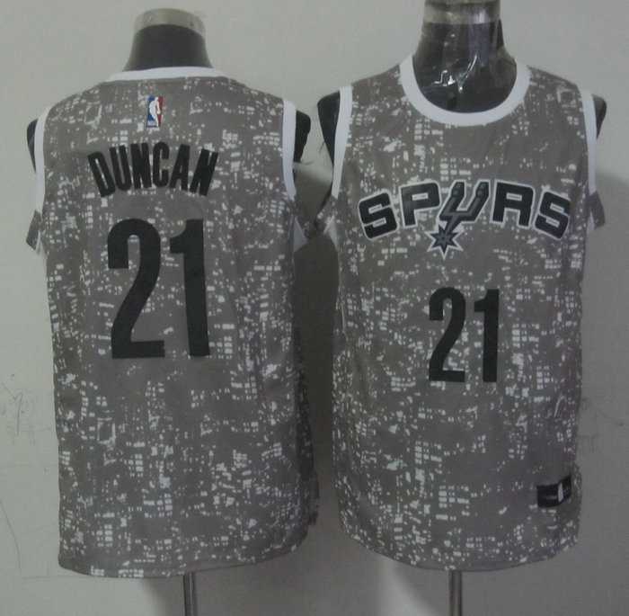 San Antonio Spurs #21 Tim Duncan Gray City Luminous Stitched Jersey,We sell and wholesale San Antonio Spurs #21 Tim Duncan Gray City Luminous Stitched Jersey on line form chian!